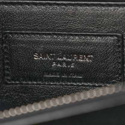 Saint Laurent Sheepskin Matelasse Chevron Monogram Large College Satchel Black 6 of 13
