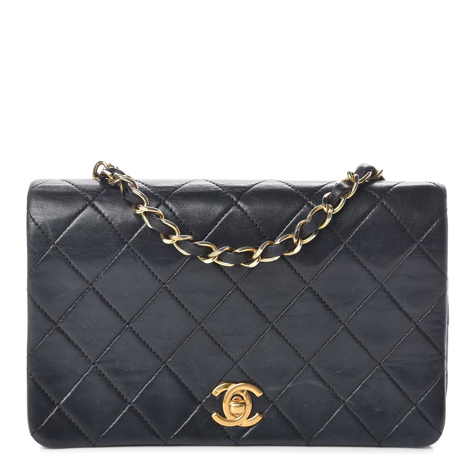 Chanel Lambskin Quilted Small Single Flap Bag Black 1 of 11