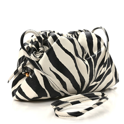 Mansur Gavriel Zebra Print Mini Cloud Clutch Black White 3 of 8