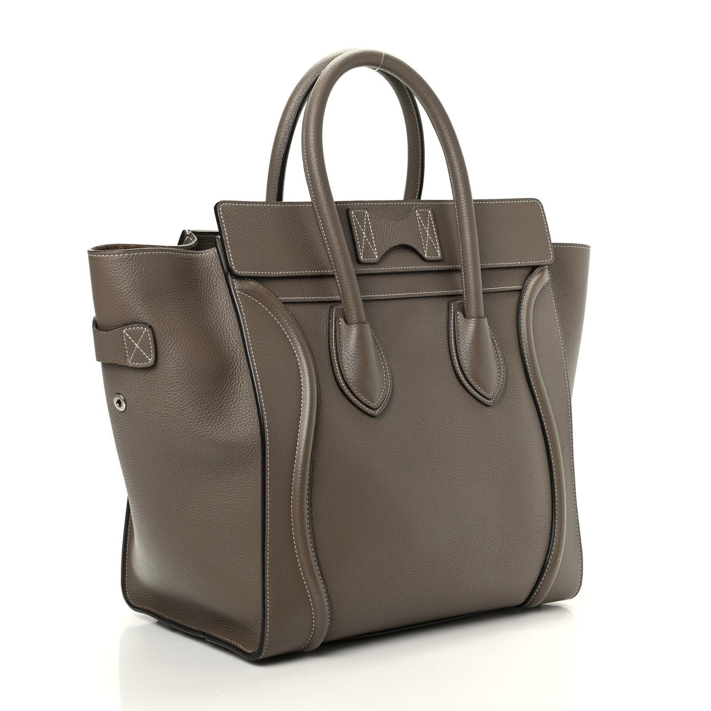 Drummed Calfskin Mini Luggage Souris