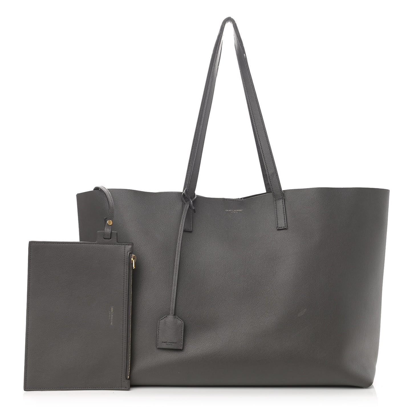 Calfskin Large Shopping Tote Asphalt