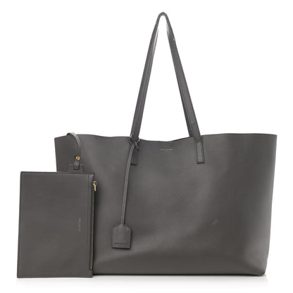 Saint Laurent Calfskin Large Shopping Tote Asphalt 1 of 18