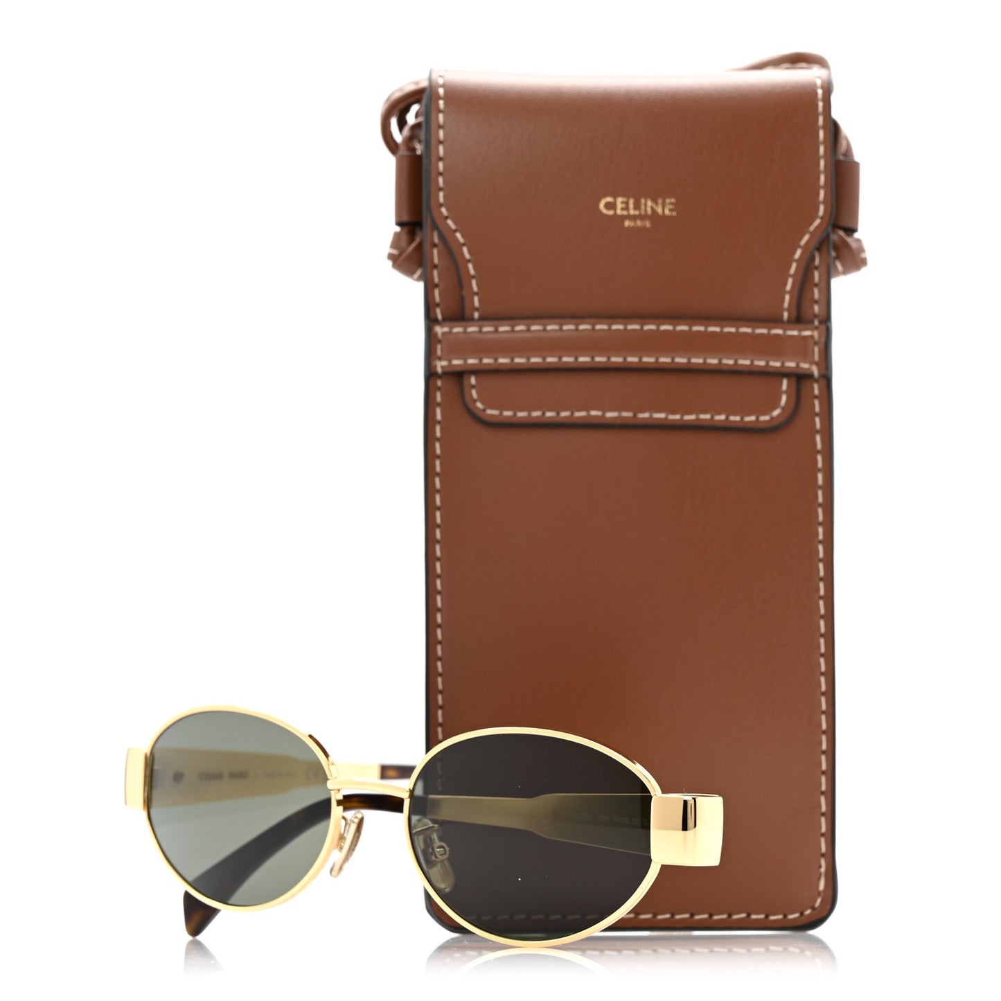 Metal Triomphe 01 Sunglasses CL40235U Gold Green