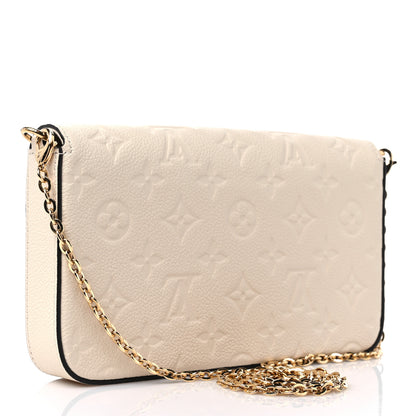 Louis Vuitton Empreinte Pochette Felicie Chain Wallet Cream 4 of 10