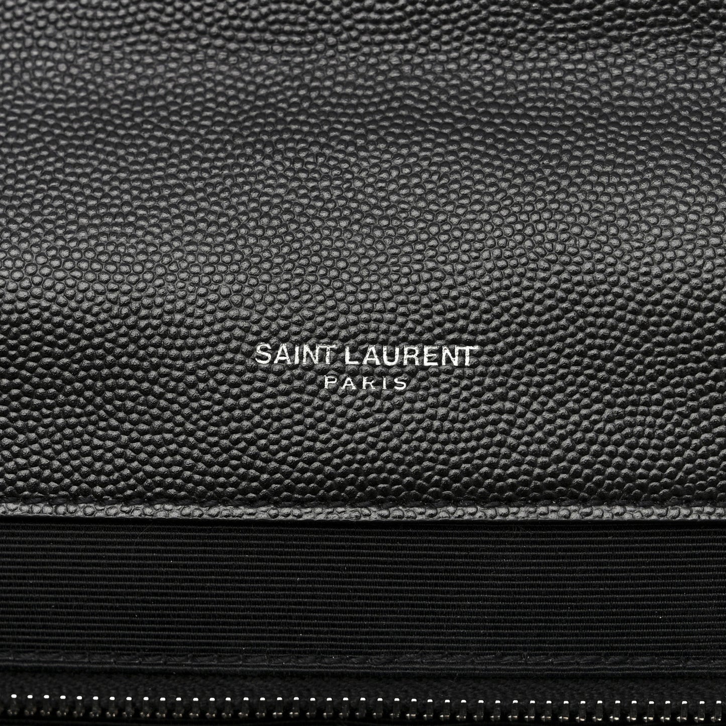 Grain De Poudre Textured Mixed Matelasse Large Triquilt Monogram Satchel Black