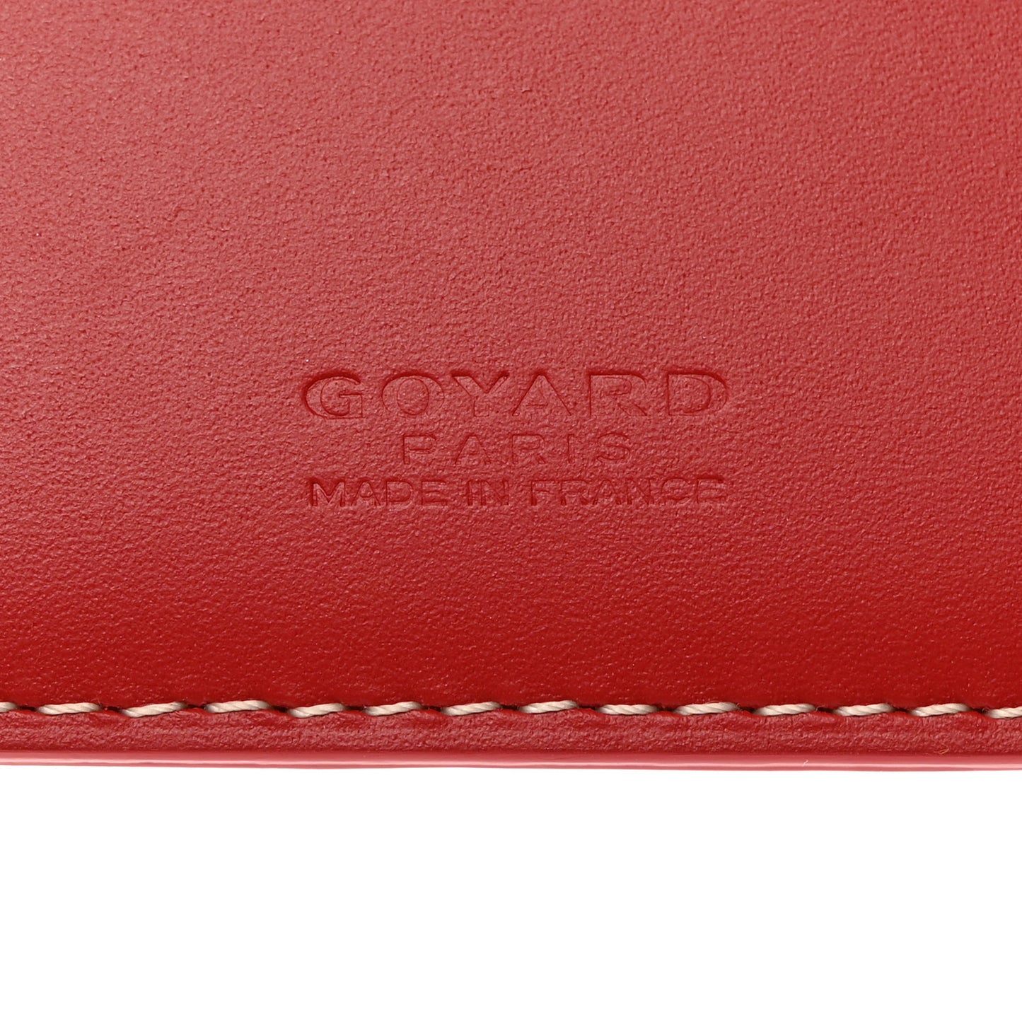Goyardine Grenelle Passport Wallet Red