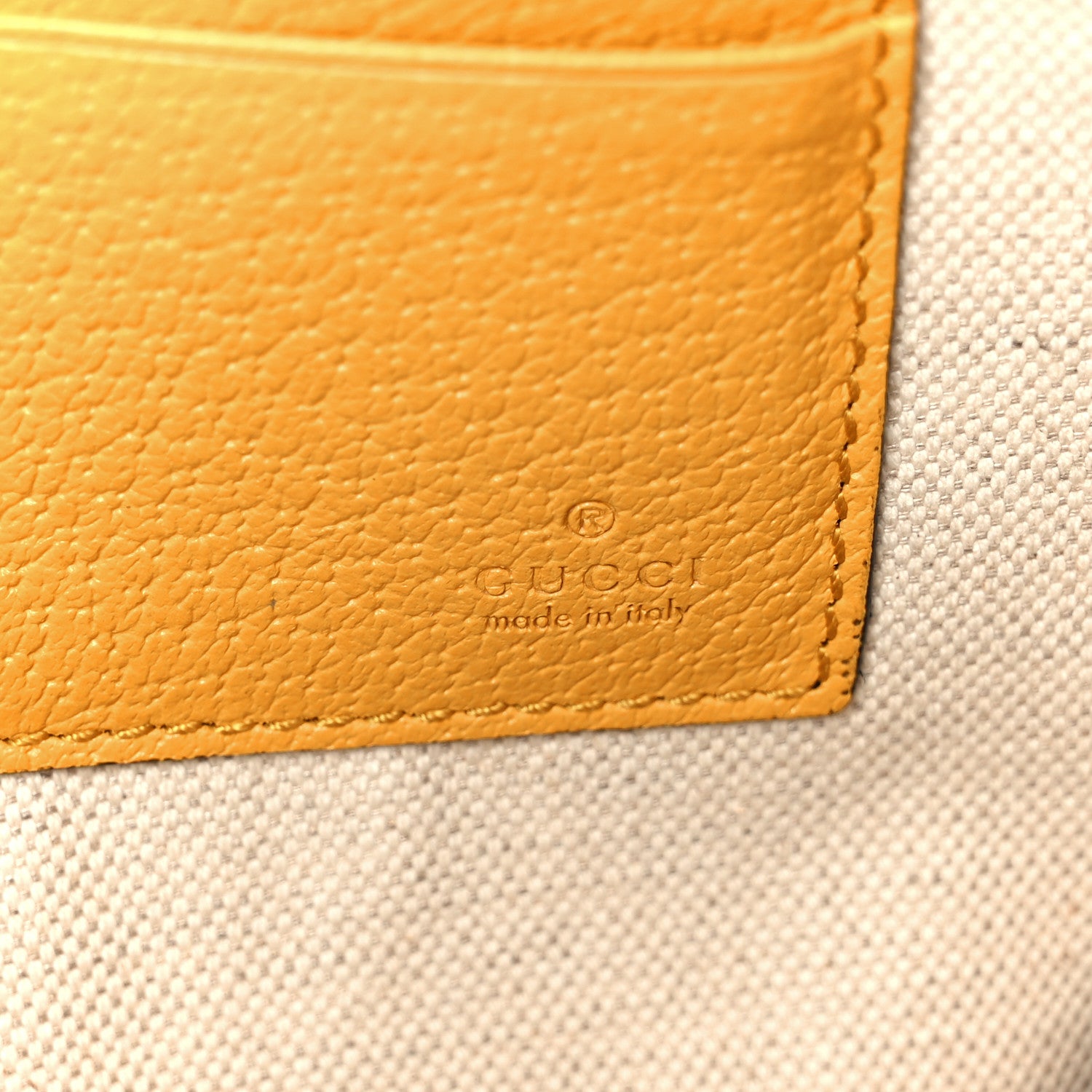 Gucci GG Supreme Monogram Neo Vintage Zip Wristlet Pouch Beige New Acero Crop 7 of 8