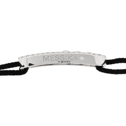 Messika 18K White Gold Diamond Move Pave Cord Bracelet Black 3 of 4