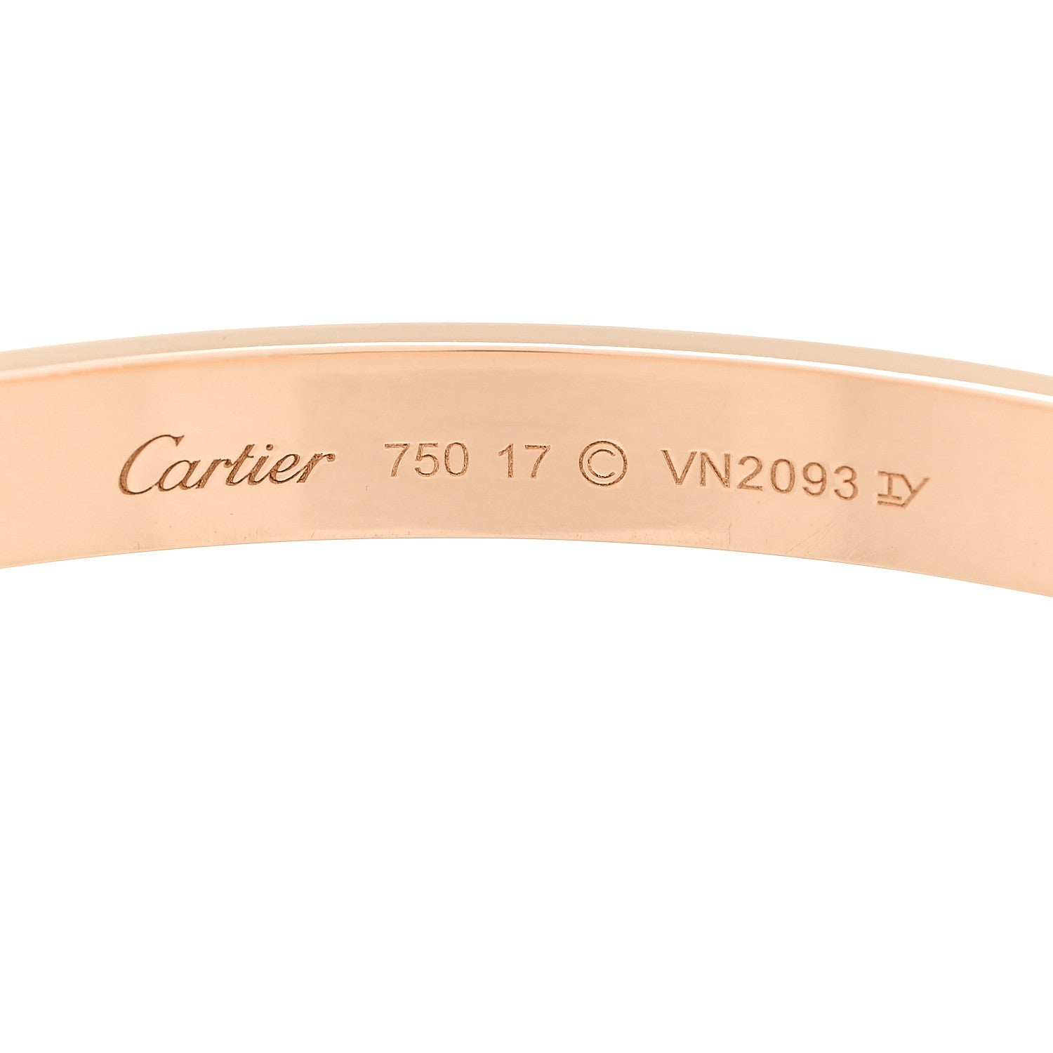 Cartier 18K Pink Gold LOVE Bracelet 17 3 of 8