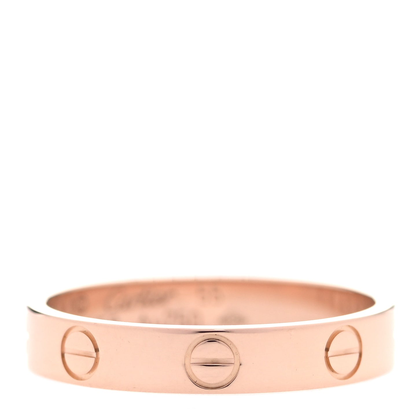 18K Pink Gold 3.5mm LOVE Wedding Band Ring 55 7.25