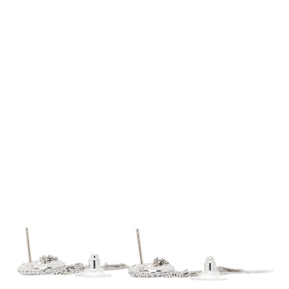 David Yurman Sterling Silver Pave Diamond Lariat Waterfall Earrings 3 of 4