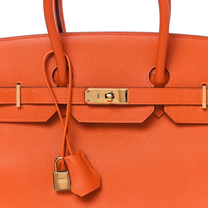 Hermes Epsom Birkin 35 Orange 8 of 12