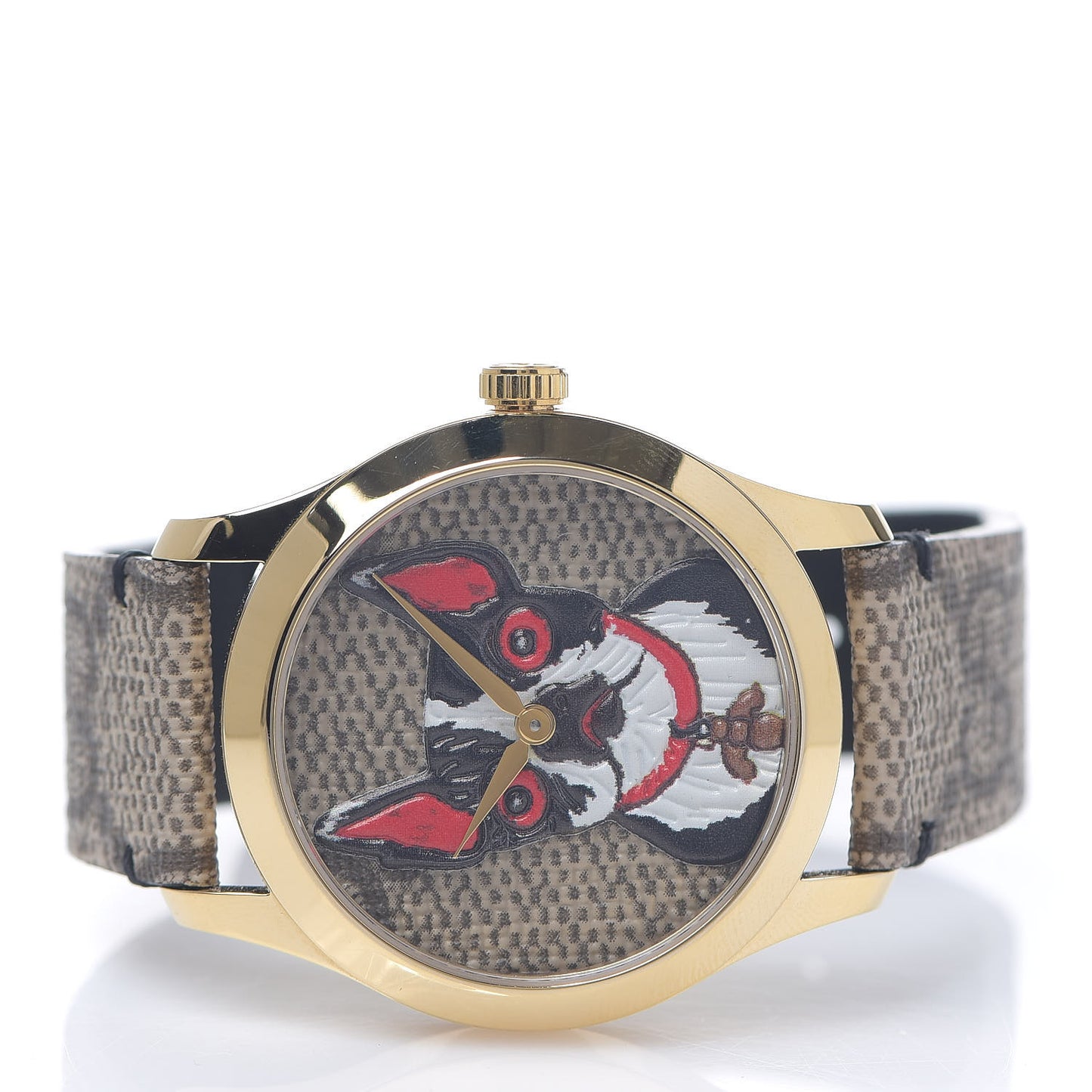 Stainless Steel Canvas 38mm G-Timeless GG Supreme Bosco Quartz Watch Brown