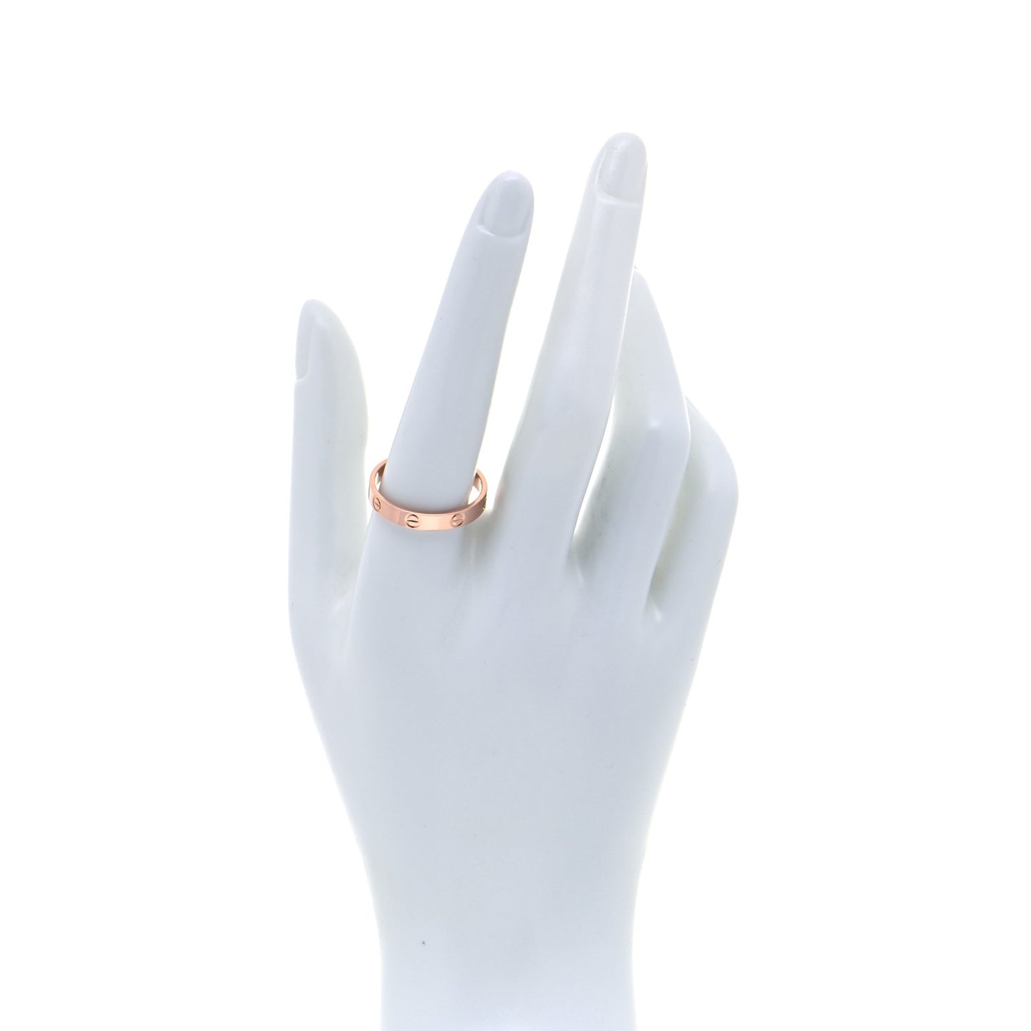 18K Pink Gold 3.5mm LOVE Wedding Band Ring 62 10
