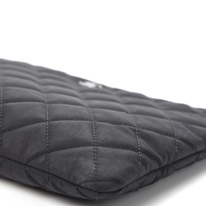 Chanel Nylon Quilted Medium Cosmetic Case Black 6 of 8