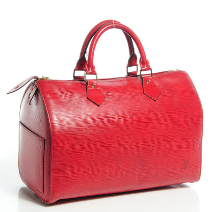 Louis Vuitton Epi Speedy 30 Rouge 3 of 7