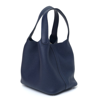 Hermes Taurillon Clemence Picotin Lock 18 PM Bleu Nuit 2 of 5