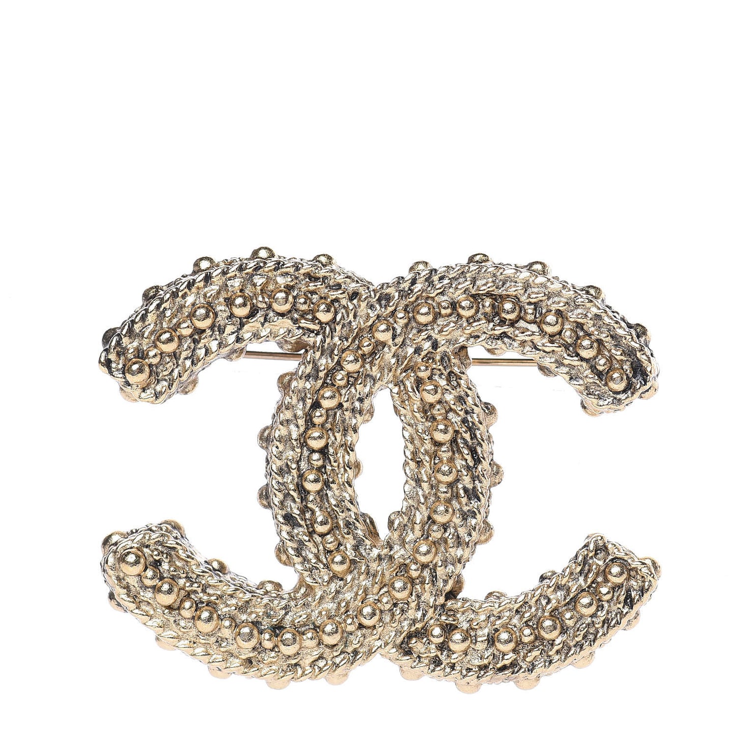 Large CC Brooch Gold