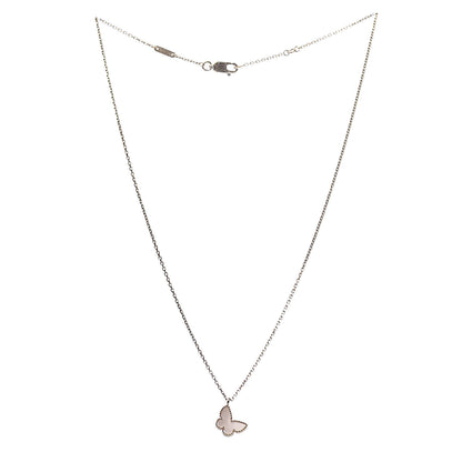 Van Cleef & Arpels 18K Yellow Gold Mother of Pearl Sweet Alhambra Butterfly Pendant Necklace 3 of 7