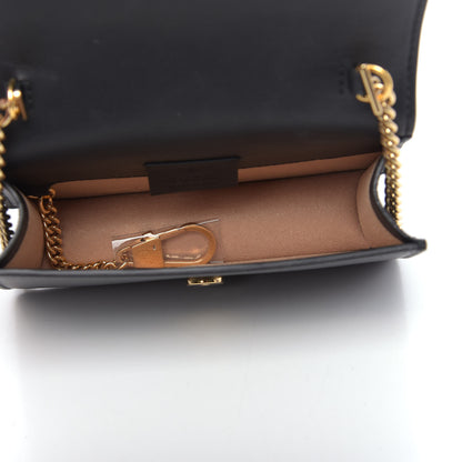 Gucci Calfskin Super Mini Sylvie Chain Shoulder Bag Black 5 of 10