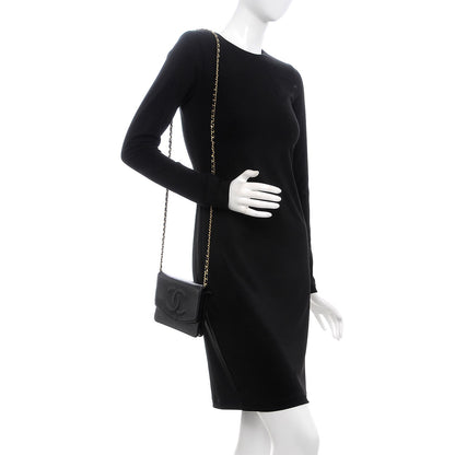 Chanel Caviar Timeless CC Wallet On Chain WOC Black 2 of 9