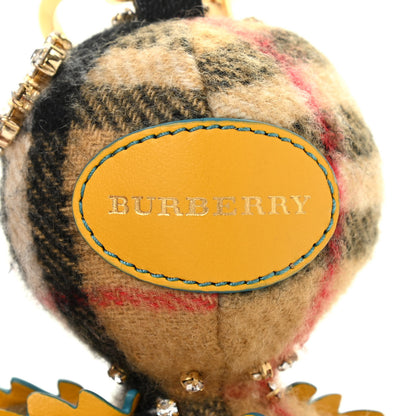 Burberry Cashmere Embellished Sally The Octopus Bag Charm Antique Yellow Multicolor 4 of 5