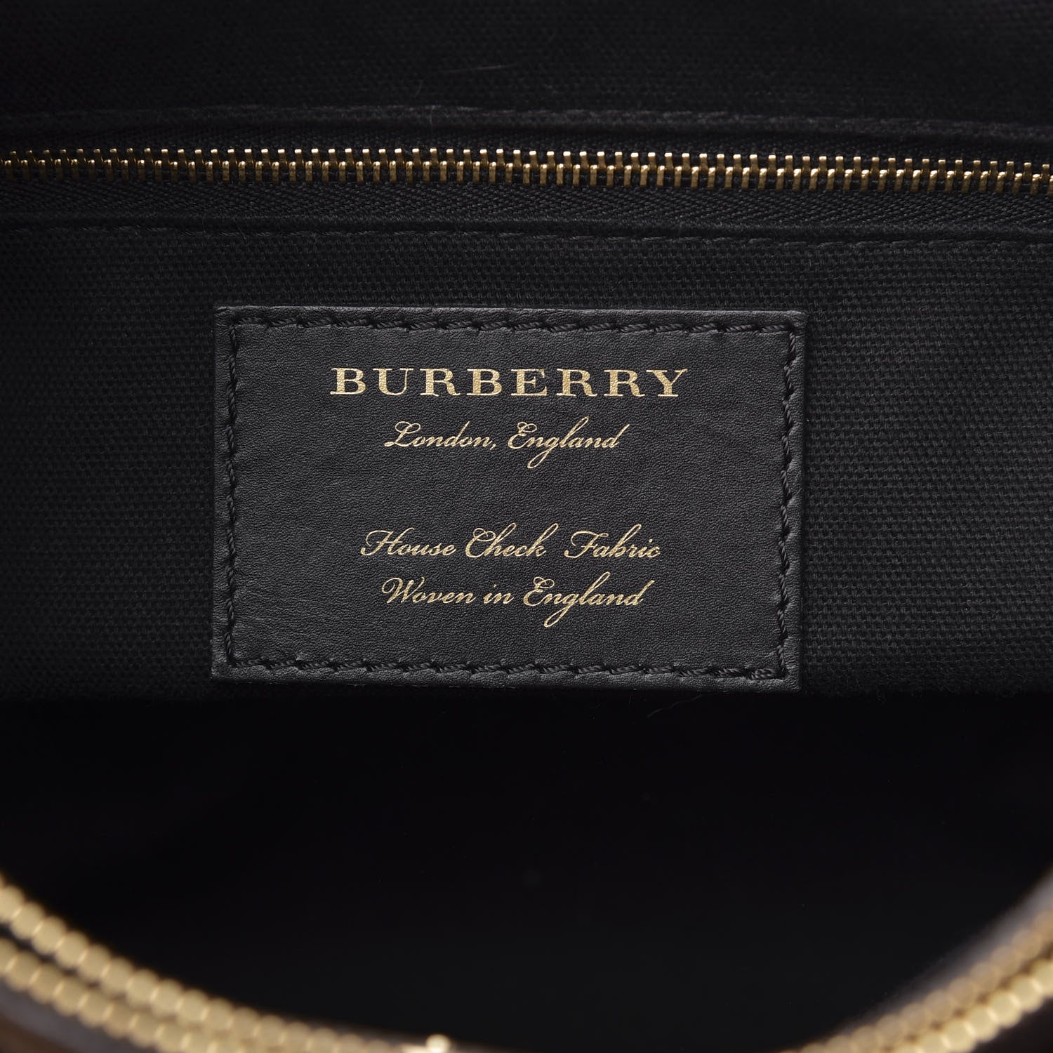 Burberry Grainy Calfskin House Check Medium Banner Tote Dark Sand 6 of 10