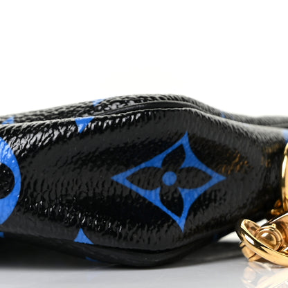 Louis Vuitton Colored Monogram Mini Pochette Accessories Blue Black 8 of 9