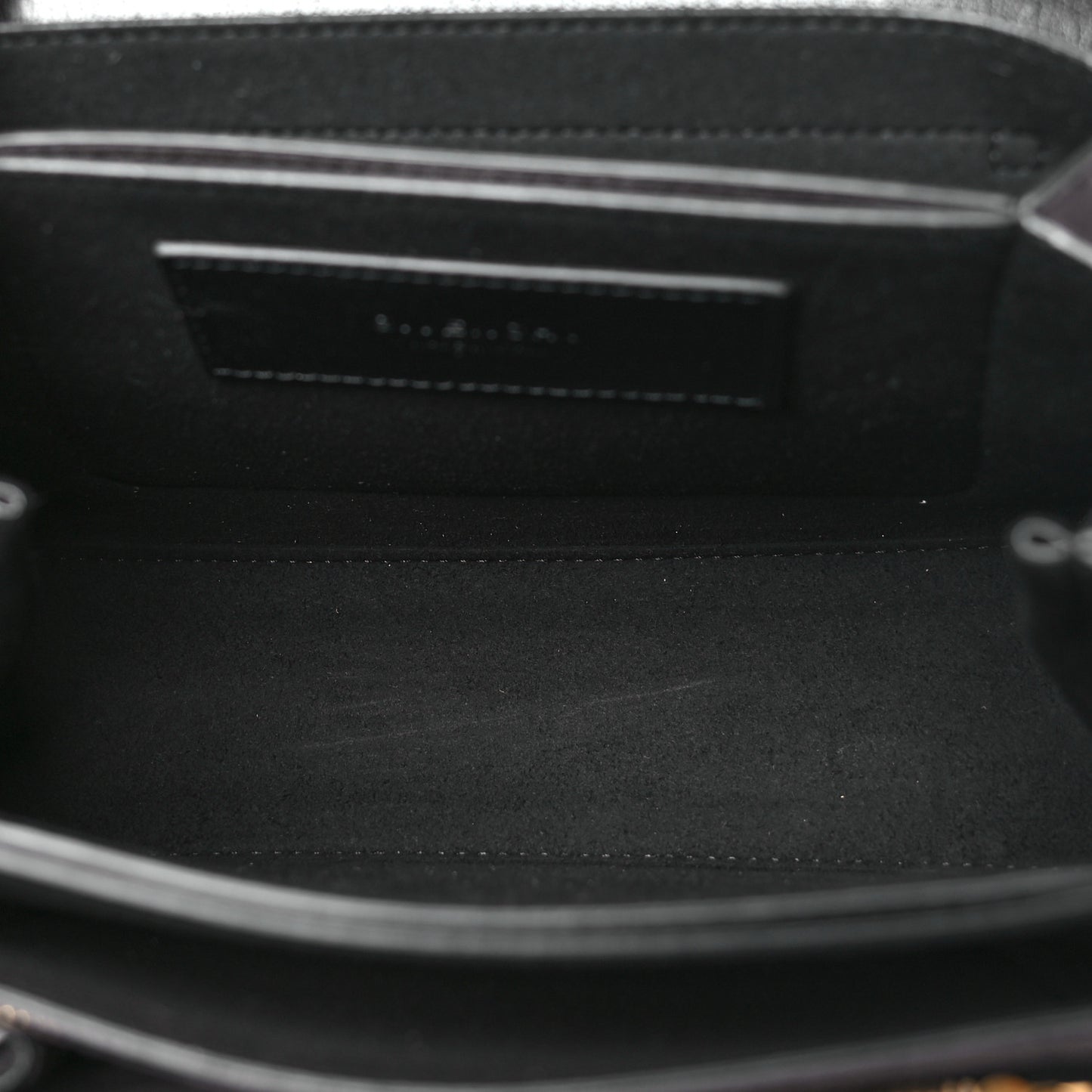 Goatskin Suede Small GV3 Shoulder Bag Black Grey