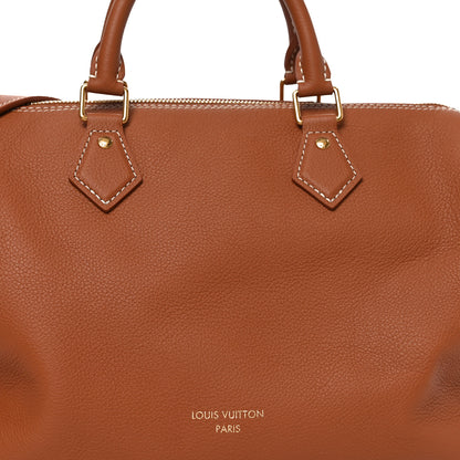 Louis Vuitton Grained Calfskin Low Key Speedy 30 Cognac 7 of 9