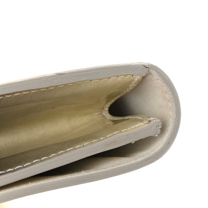 Saint Laurent Patent Calfskin Ombre Monogram Large Belle De Jour Clutch Ivory Black 7 of 14