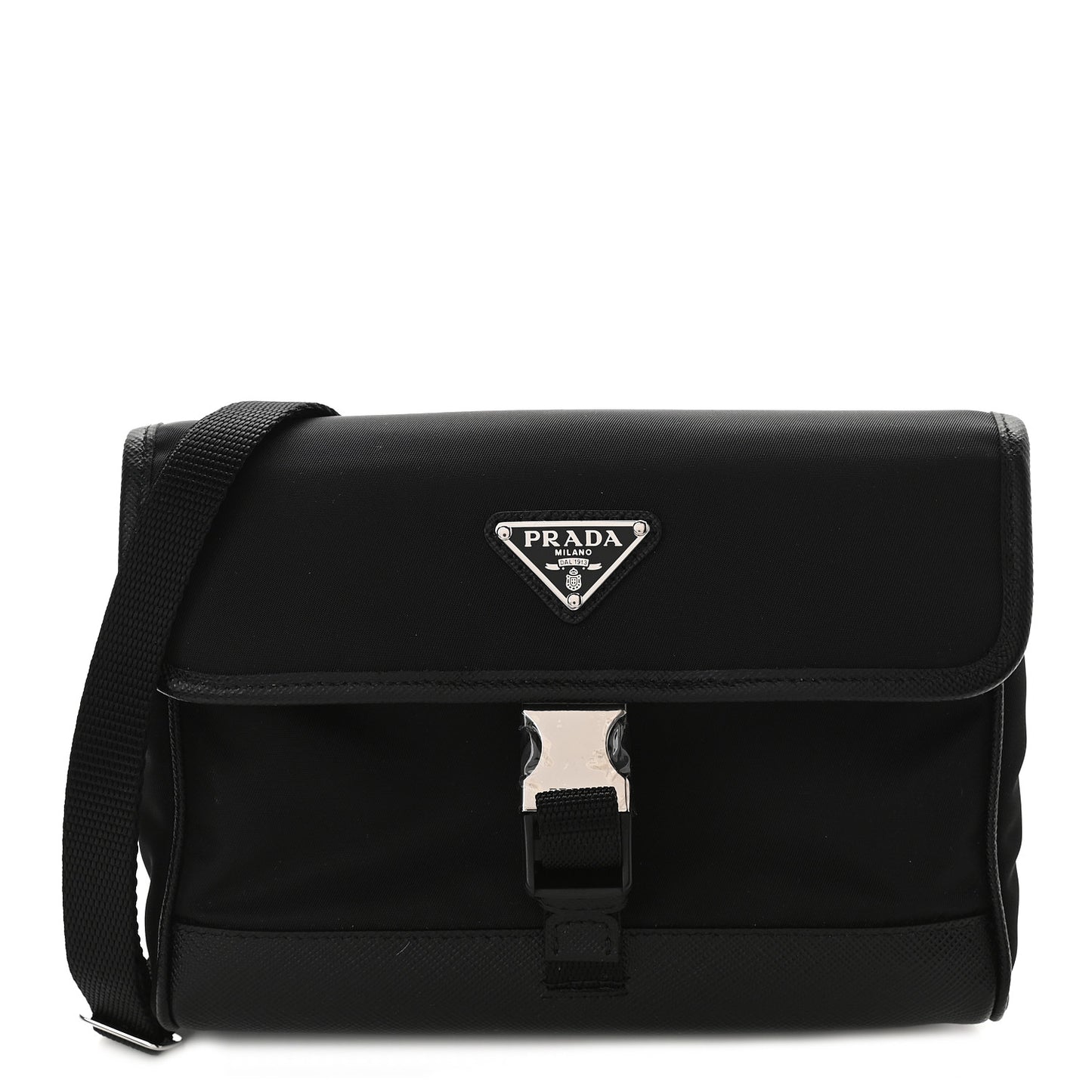 Re-Nylon Saffiano Smartphone Case Crossbody Black