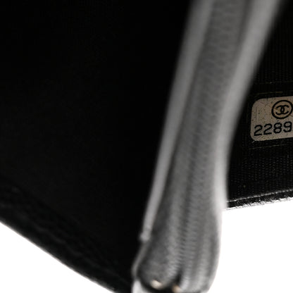 Chanel Caviar Camellia Embossed Wallet On Chain WOC Black 7 of 11