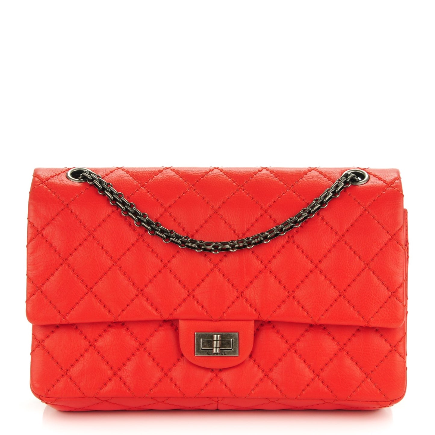 Aged Calfskin Quilted 2.55 Reissue 226 Flap Red