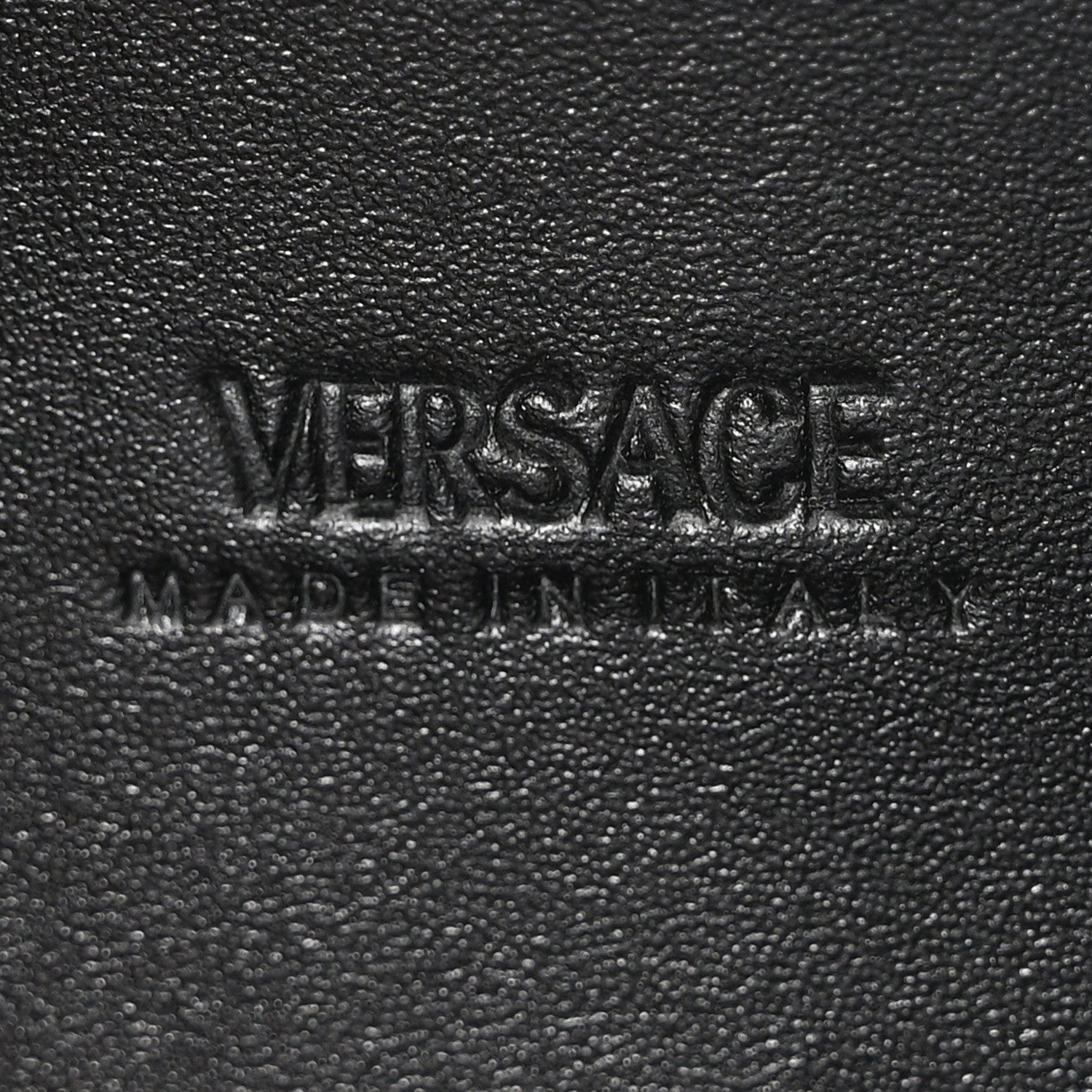 Versace Fabric Jacquard Calfskin Barocco Wristlet Pouch Black 6 of 10
