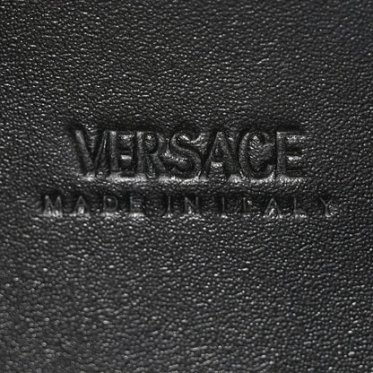 Versace Fabric Jacquard Calfskin Barocco Wristlet Pouch Black 6 of 10