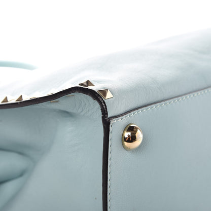 Valentino Garavani Vitello Rockstud Dome Shopper Baby Blue 11 of 14