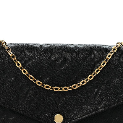 Louis Vuitton Empreinte Pochette Felicie Chain Wallet Black 8 of 12