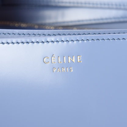 Celine Spazzolato Calfskin Medium Classic Box Flap Bag Porcelain 6 of 9