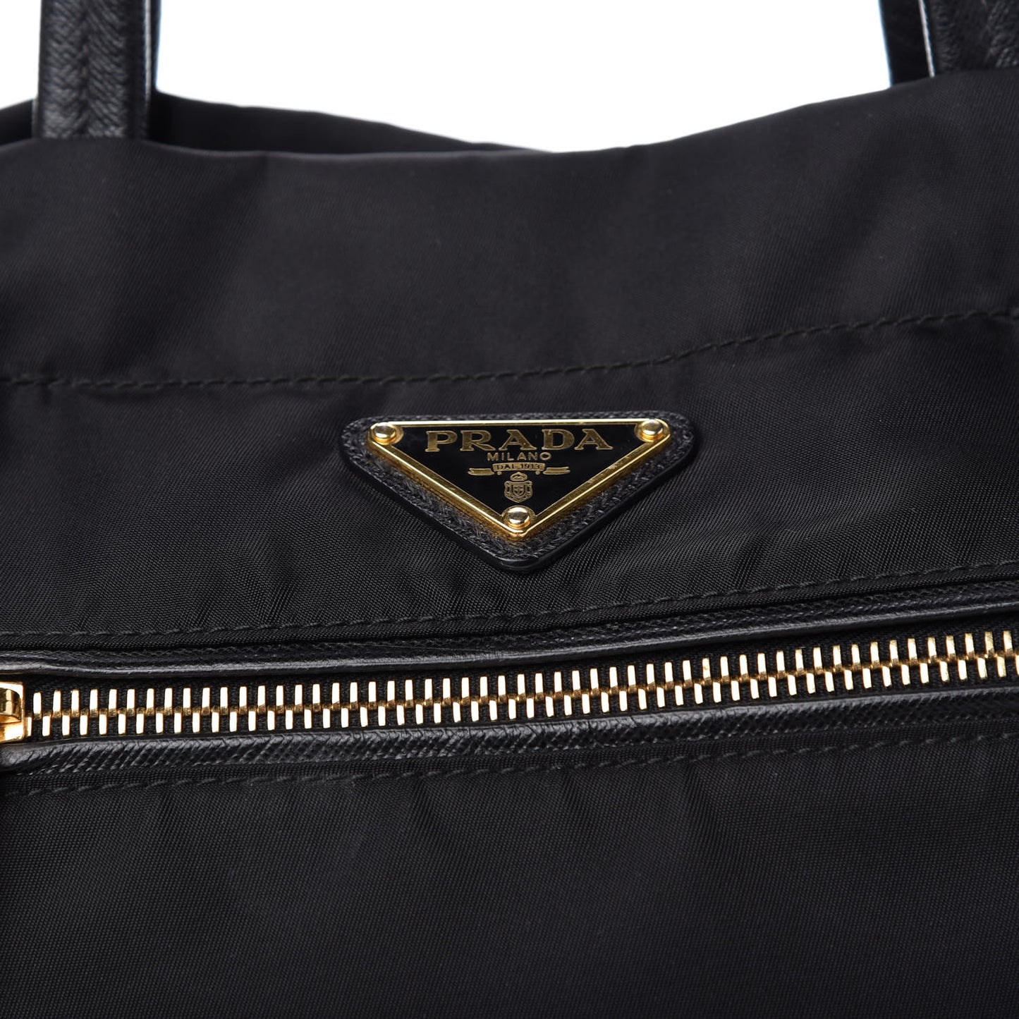 Tessuto Nylon Saffiano Tote Black