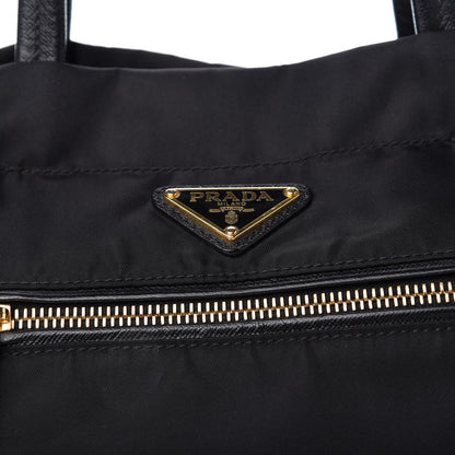 Prada Tessuto Nylon Saffiano Tote Black 10 of 13