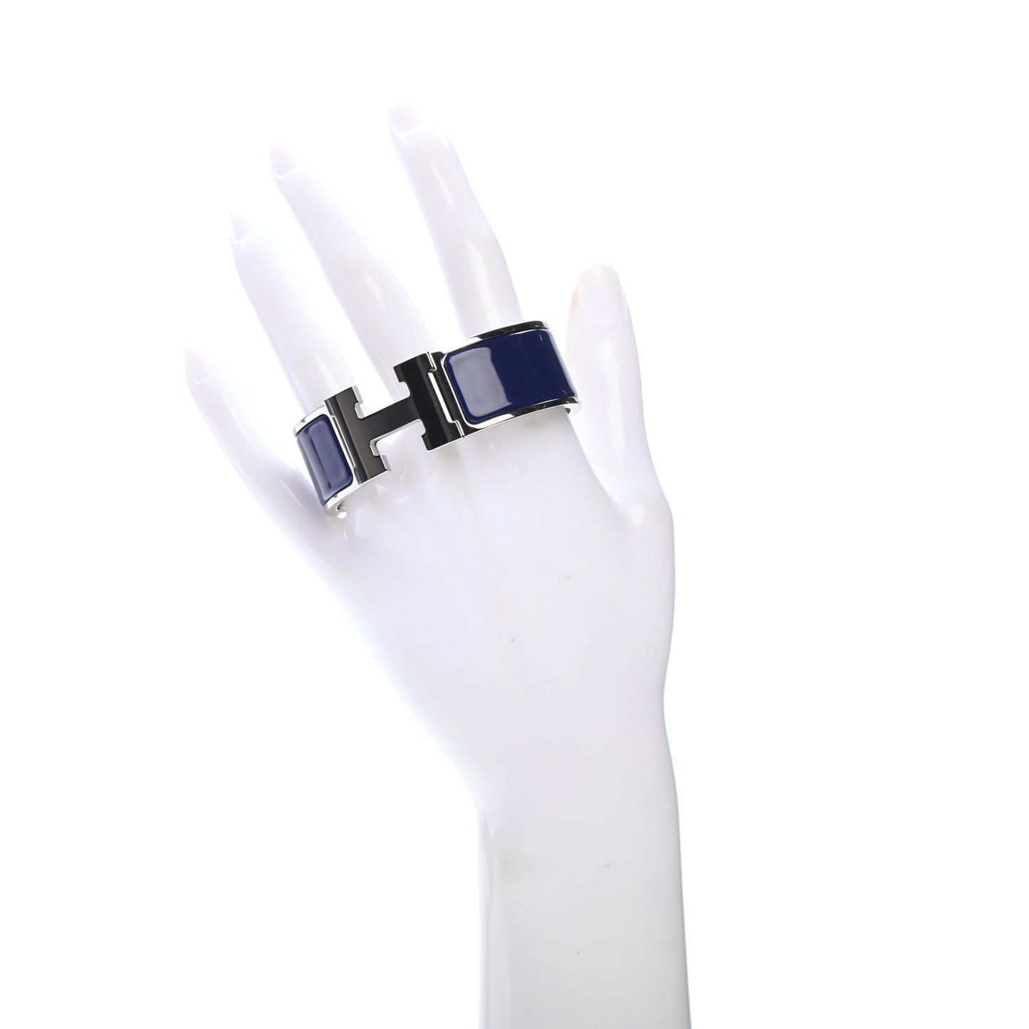 Enamel Wide Clic Clac H Bracelet PM Indigo