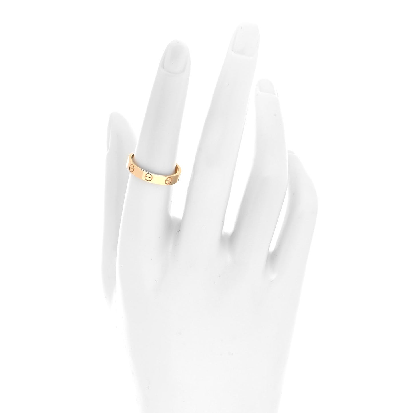 18K Yellow Gold 3.5mm LOVE Wedding Band Ring 54 6.75