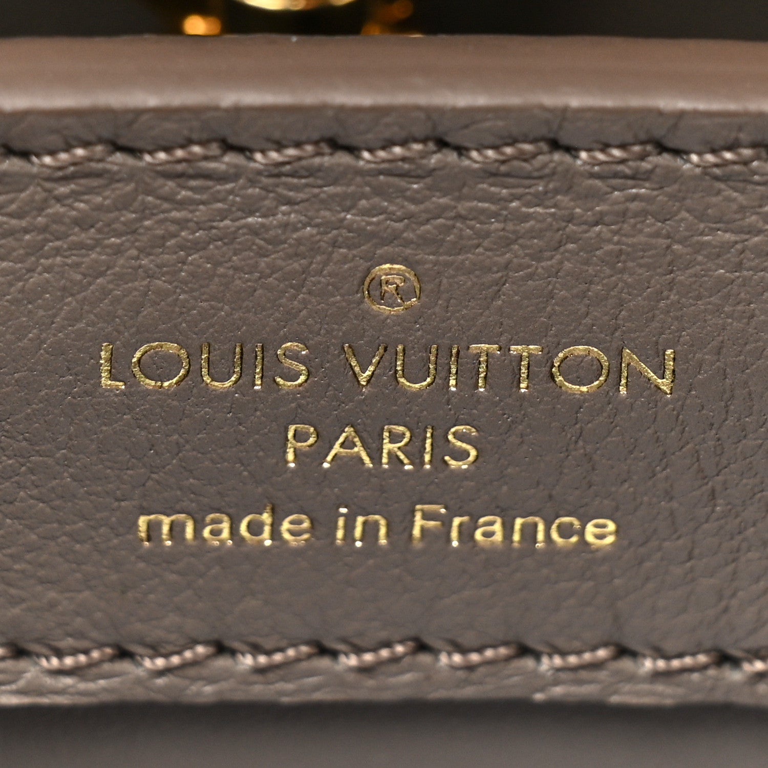 Louis Vuitton Calfskin Since 1854 Embroidered Capucines BB Ecru Taupe 7 of 13