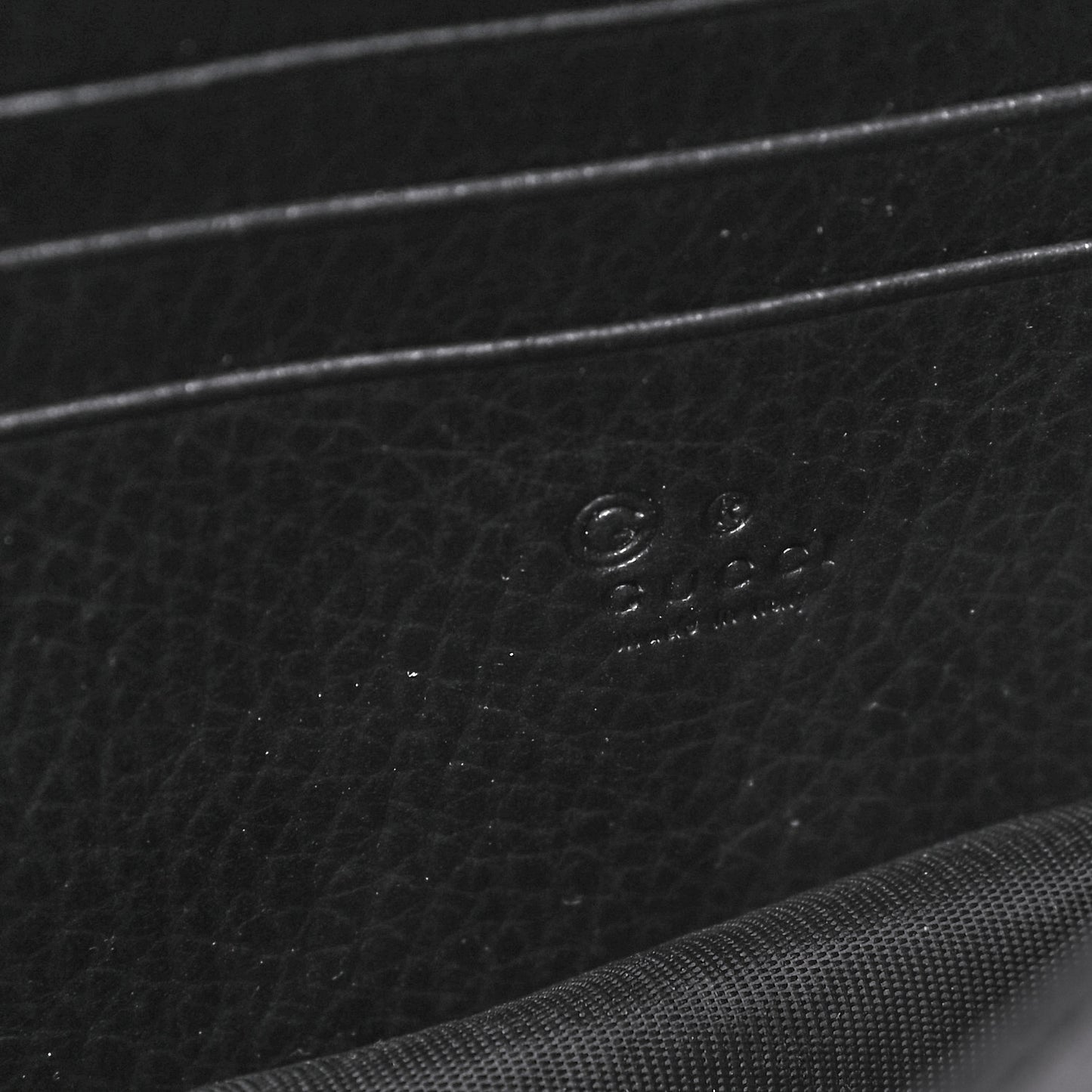 Dollar Calfskin Interlocking G Chain Wallet Black