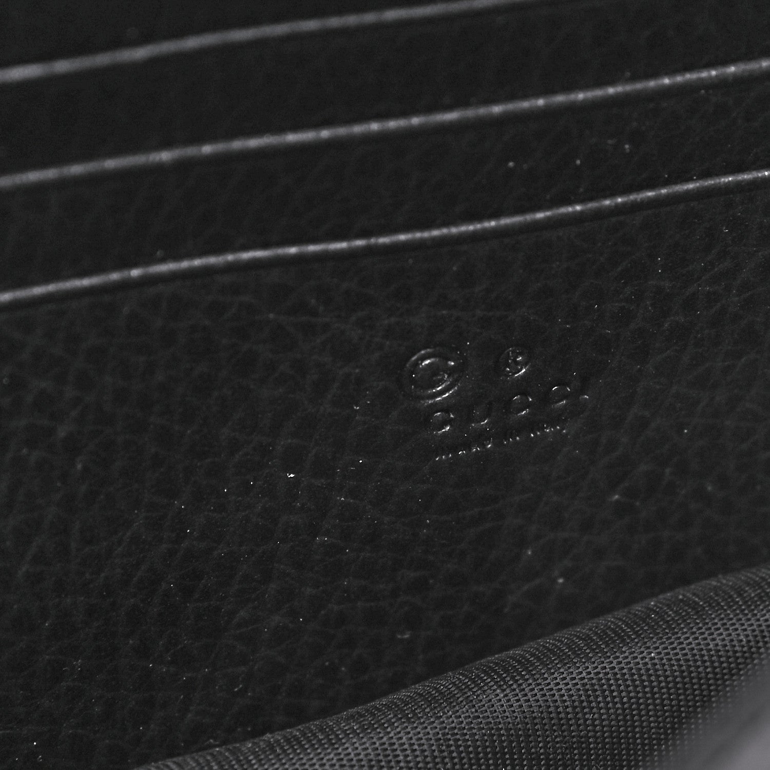 Gucci Dollar Calfskin Interlocking G Chain Wallet Black 6 of 19