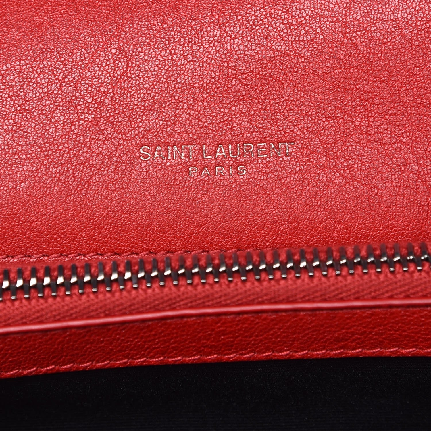 Saint Laurent Sheepskin Matelasse Chevron Monogram Medium College Bag Rouge 7 of 14