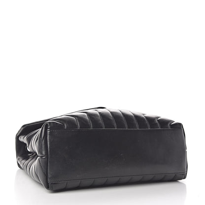 Saint Laurent Calfskin Y Quilted Monogram Medium Loulou Chain Satchel Black 4 of 10