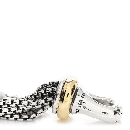 David Yurman Sterling Silver 18K Yellow Gold Pearl Multi-Strand Station Bracelet 3 of 3