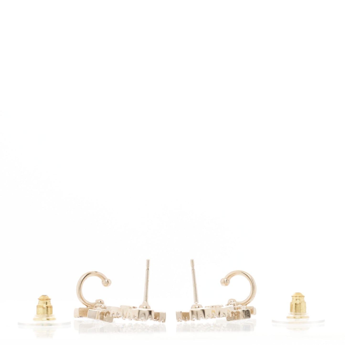 Crystal Star 5 CC Earrings Gold
